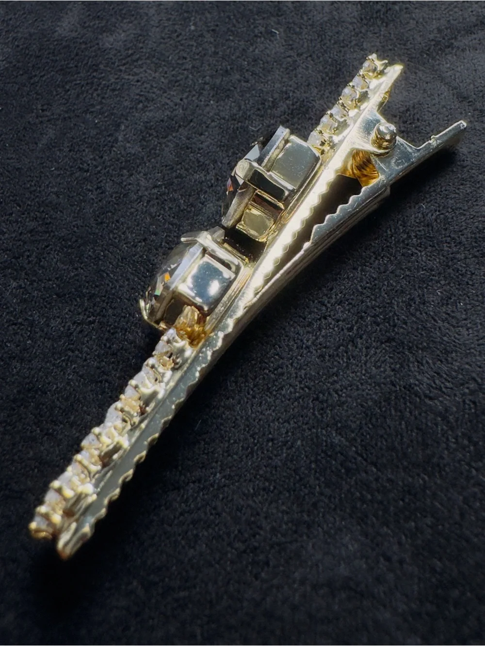 Sparkling Gold-Tone Heart Crystal Bracelet - Clear Crystals